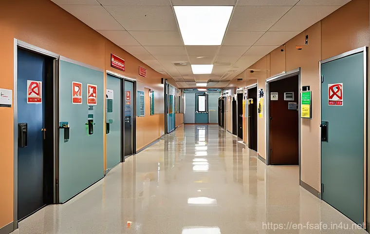 소방안전관리사 시험 중점 과목 분석 - **Image Prompt: Advanced Sprinkler System in Action**
    "A clean, modern office building interior ...