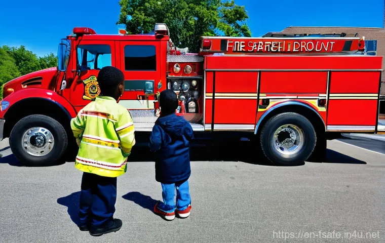 소방안전관리사와 화재예방 캠페인 - **Prompt 2: Family Fire Escape Practice**
    "A diverse family consisting of a mother, father, and ...