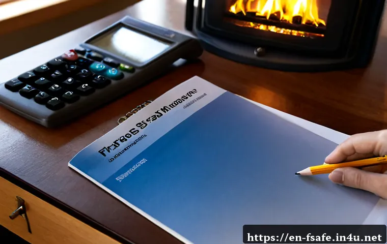 Home 17 소방안전관리사 시험 모의고사 활용법 - Photorealistic home study scene for a fire safety manager certification mock exam, focused adult lea...